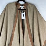 Nine West Women’s Soft Woven Wrap Fringe Trim Plaid Border Western Coastal Photo 4