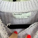 Bershka Chunky Knit Chenille Boxy Sweater in Lilac in Small Photo 5