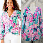 Lilly Pulitzer  Elsa Blouse Via Flora Print‎ Photo 1