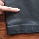 Oscar de la Renta  Black Edgy Whimsigoth Feminine 100% Leather Wide Leg Pants Photo 6