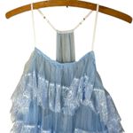 Free People  Women’s Sz Medium Intimately - Party Please Tunic NWOT Blue Lace Photo 2