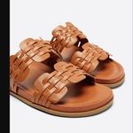 Intentionally Blank Brian Tan Brown Leather Slide Sandals 39 / US 8.5 Photo 3