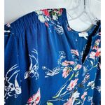 Fun2Fun Stitch Fix Top Small Navy Floral Blouse 3/4 Sleeve NWOT Blue Photo 4