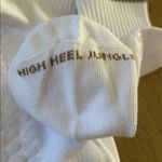 HIGH HEEL JUNGLE Metallic Retro Grip Crew Socks, NWOT Gold Photo 4