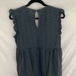 Knox Rose - Sleeveless Dress with eyelet pattern and ruffles- V-neck, Midi-size M Photo 7