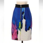 Milly  by Michelle Smith Resort 2014 Abstract Painting Pencil Skirt Size 2 XS Photo 4
