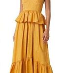 MISA Los Angeles NWOT  Rosie Bustier Peplum-Waist Poplin Maxi Dress - Size Medium Photo 0