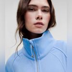 Lululemon NWT  Scuba Oversized Funnel Neck Half Zip Long Aero Blue Jacket Size XL Photo 2
