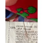 ZARA  Women Red Multicolor Floral Long Sleeve Pleated Crew Neck Blouse Top Size S Photo 3