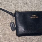 Coach  Black Leather Wristlet Wallet with Zipper  Photo 0