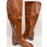 Naturalizer 27 EDIT Knee High Boots Size 6 Brown Leather Square Toe Block Heel Photo 4