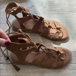 Old Navy Elegant Tan Lace-Up Sandals Photo 1