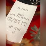 VTG '80s '90s Fairycore Jeffrey & Dara Red Floral Short Sleeve Midi Dress Size 14 Photo 8