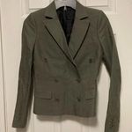 BLK DNM Olive Double Breasted Fitted Women’s Blazer Jacket Green Size 32 Photo 0