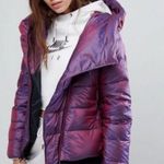 Nike GUC Down Jacket Hooded Puffer Iridescent Purple Asymmetric Zip SOLD OUT Photo 13