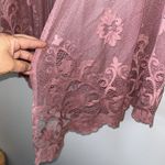 Asymmetrical Mauve Lace Cardigan Fairy Whimsigoth Boho Cottagecore Size Medium Pink Photo 3