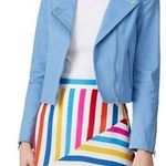 Color Me Courtney Jacket Women 6 Blue Moto Dennis Biker Jacket MSRP:$250 Punk Photo 1