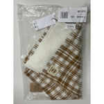 Timberland Buffalo Plaid Scarf Caramel Cream Acrylic Plaid Knit 66"X 10" NWT Photo 4