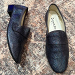 Repetto Paris Womens Dark Sparkle Loafer Flats Shoes Size 38.5 US 7.5 Balletcore Blue Photo 0