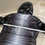 Volkl Womens Black Puffer Jacket Hooded Logo Print Full Zip Sz 10 Ombre ski ec Photo 6