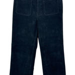 J.Crew Black Stretch Corduroy Sailor Slim-Wide Pant Classic Patch Pockets NWT Photo 0