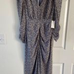 Nordstrom NWT Blue Floral Midi dress Photo 6