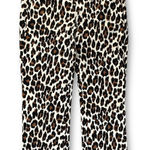 EUC J.Crew Remi Leopard Print High Rise Crop Pants Women's 00 Brown Photo 0