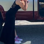 Black velvet prom dress Size 4 Photo 3