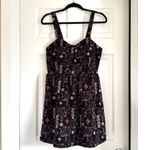 No Boundaries  XL Elephant Print‎ Dress Sleeveless Mini Black Pink Cute Photo 1