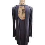Ungee Women's Charcoal Gray Open‎ Back Long Sleeve Tunic Top Size L Size L Photo 1