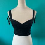 Reformation  x Kacey Musgraves Magnolia Tank Black Tie Strap Organic Cotton Sz 6 Photo 2