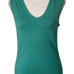 Carlisle  teal blue sleeveless knit silk blend top size S Photo 0