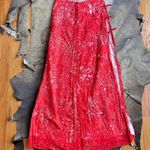 Vintage Red Batik Cotton Tie Skirt Size XS Photo 0