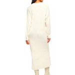 River Island  Dawn Long Sleeve Rib Maxi Sweater Dress - Cream Size M Photo 1