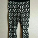 Nike  DRI FIT Women's Black/White Abstract RUN FAST LIVE FEARLESS Crop Leggings M Photo 0