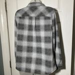 Ci Sono  Women’s Flannel Button Up Longsleeve Shirt Medium M gray plaid NWT soft Photo 4