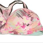 PINK - Victoria's Secret Victorias‎ Secret Pink Yoga Tropical Floral Print Padded Racerback Sports Bra Photo 1