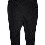 Chico's Chico’s SZ 3 (X-Large/16) So Slimming Crop Pants Polka-Dot Stretch Pull-On Black Photo 2