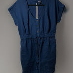 Patagonia  Organic Cotton Blue Dress Size Small Button Front Tie Waist Casual Photo 0