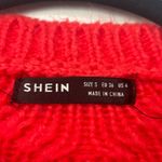SheIn Orange Red Pom-Pom Sweater Size Small Photo 1
