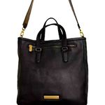 Marc Jacobs Luna Black Leather Top Handle Crossbody Tote Gold Hardware LIKE NEW Photo 10