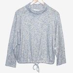 Lush Clothing NEW Lush Women’s Size Small Drawstring Speckle Blue Hem Pullover Photo 0
