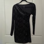 H:ours Black Asymmetrical Bodycon Dress Photo 1