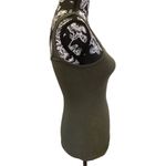 SO  Strappy Tank Top Army Green Crisscross Everyday Casual Photo 3