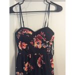 Band of Gypsies New NWT  Dark Floral Jumpsuit Jumper XS Sweetheart bust Wide Leg Photo 1