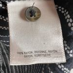 Maeve Anthropologie  Calia Black White Printed Button Front Tunic Top Size 2 Photo 7