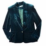House Of CB  London Green Velvet Blazer with Shoulder Pads Photo 0