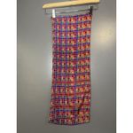 Liz Claiborne  Scarf Womens One Size Multicolor Plaid Oblong Long Silky Print Photo 2