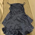 Cider  Satin Cowl-neck Layered Romper Photo 2