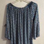 Winwin  Navy and White Patterned Blouse Photo 7